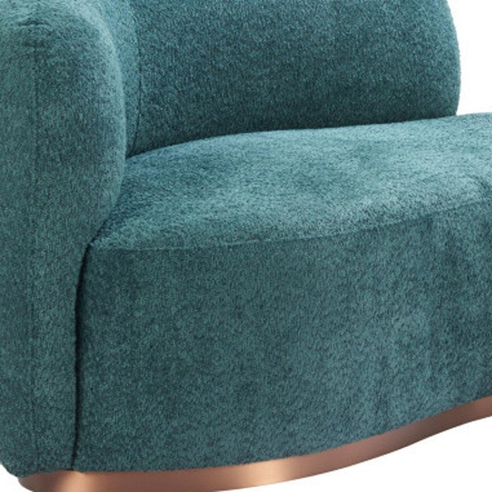 87" Teal Blue Sofa With Legs HomeRoots