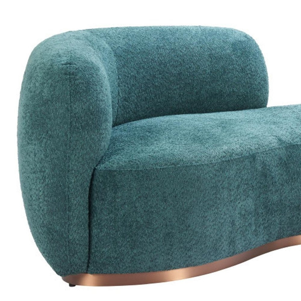 87" Teal Blue Sofa With Legs HomeRoots