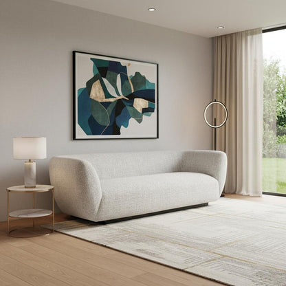 96" Gray Upholstered Sofa HomeRoots