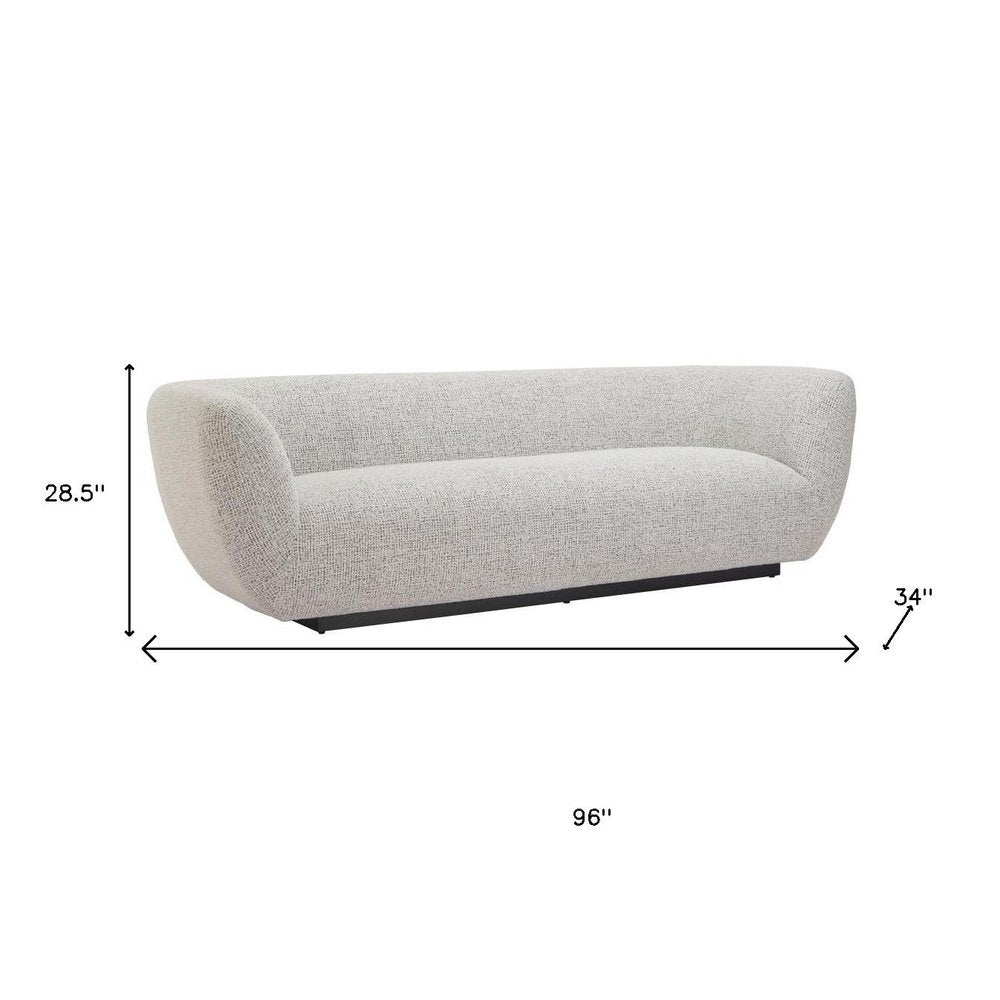 96" Gray Upholstered Sofa HomeRoots