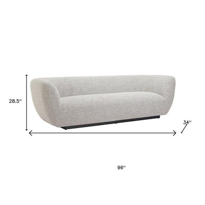 96" Gray Upholstered Sofa HomeRoots