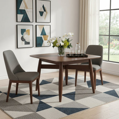46" Espresso Solid Wood Square Dining Table HomeRoots