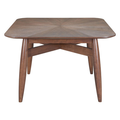 46" Espresso Solid Wood Square Dining Table HomeRoots