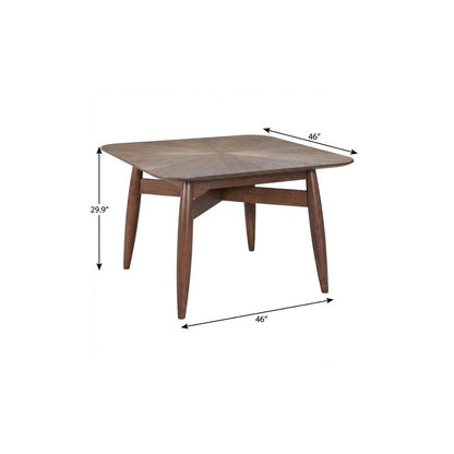 46" Espresso Solid Wood Square Dining Table HomeRoots