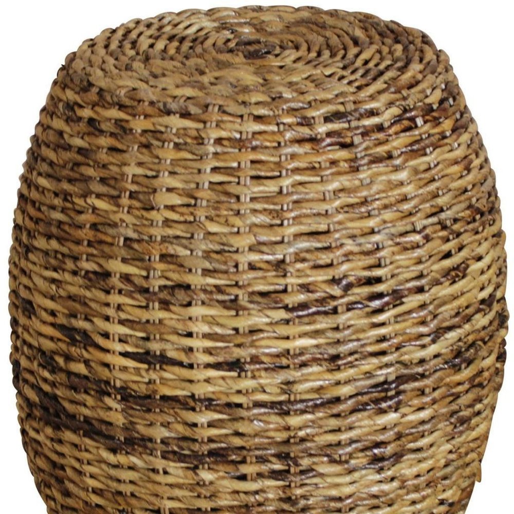 20" Natural Rattan Round Drum End Table HomeRoots