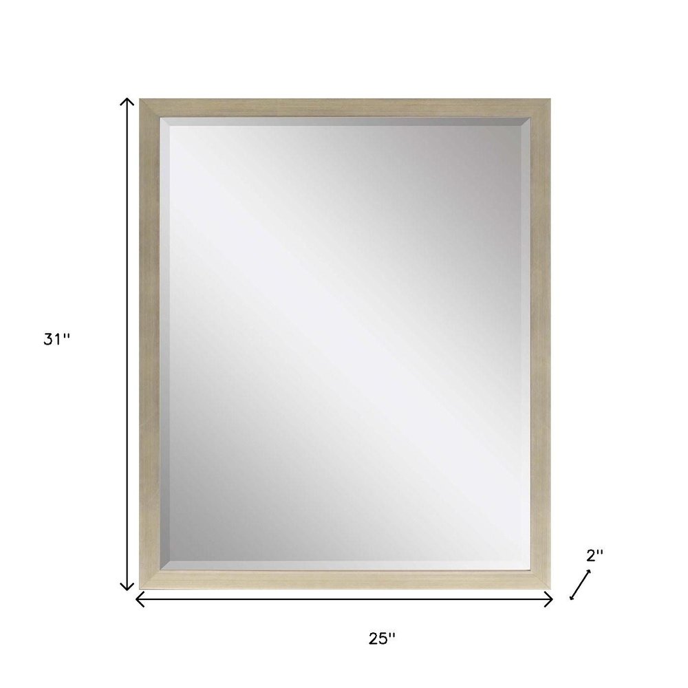 31" Silver Wood Accent Mirror — view 4