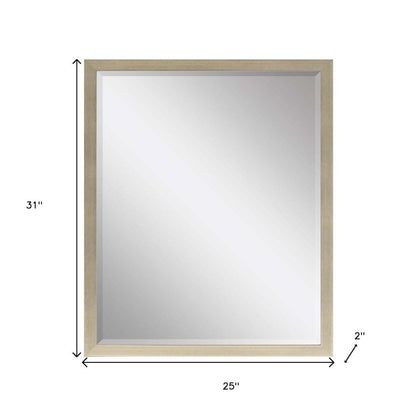 31" Silver Wood Accent Mirror