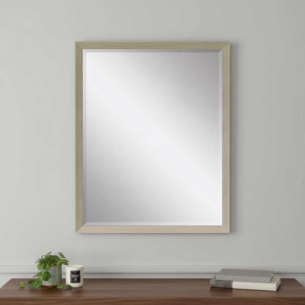 31" Silver Wood Accent Mirror — view 5