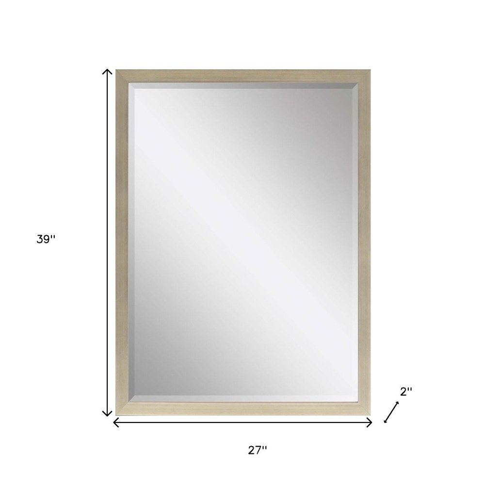 39" Silver Solid Wood Framed Accent Mirror — view 4