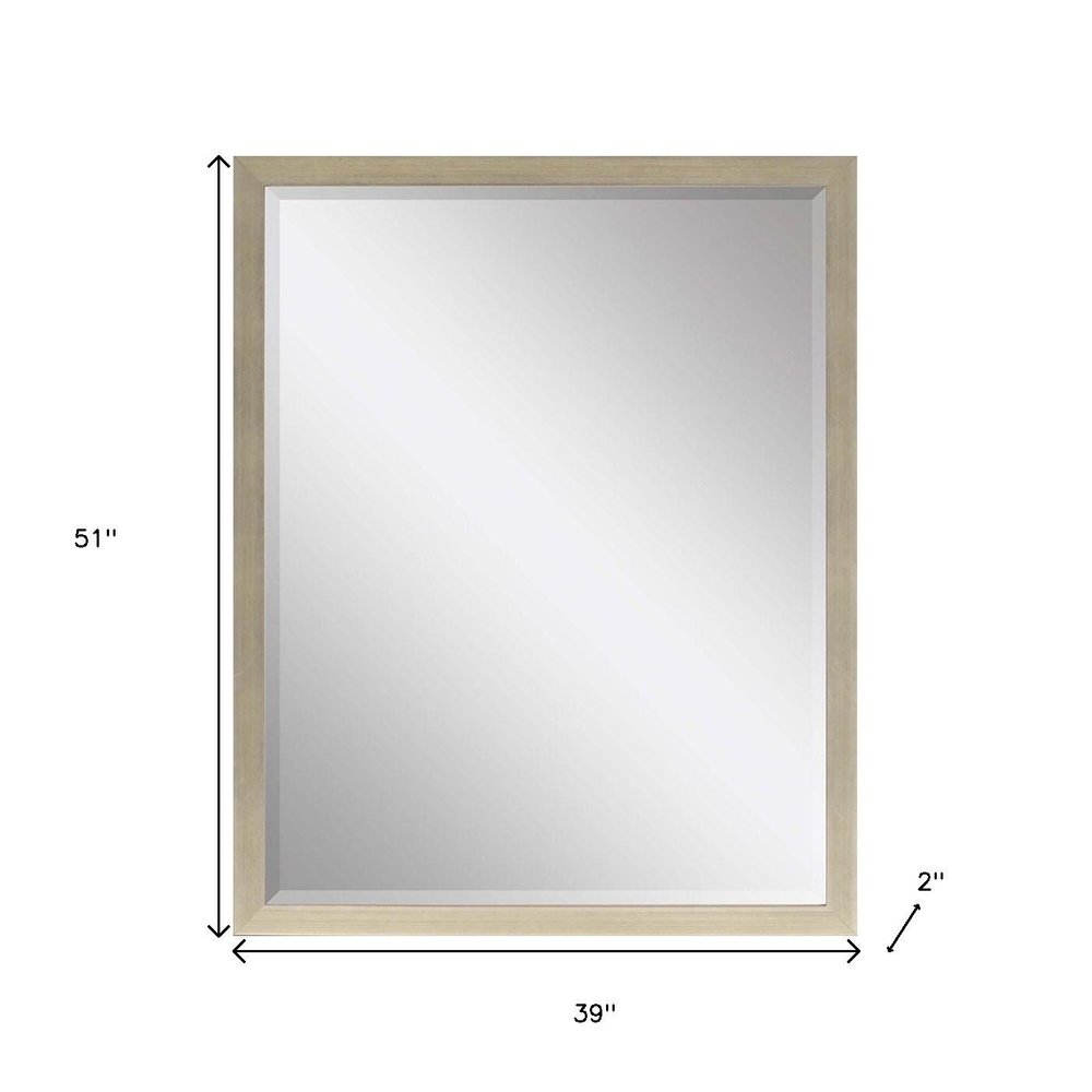 51" Silver Wood Accent Mirror — view 5