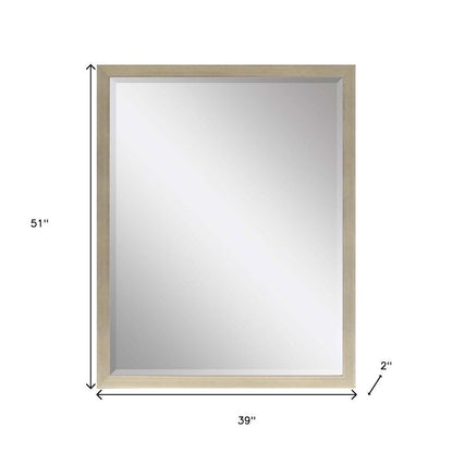51" Silver Wood Accent Mirror