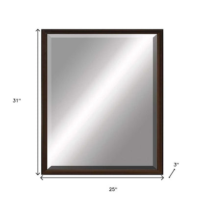 31" Bronze Wood Accent Mirror