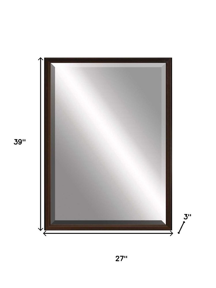 39" Bronze Wood Accent Mirror — view 6
