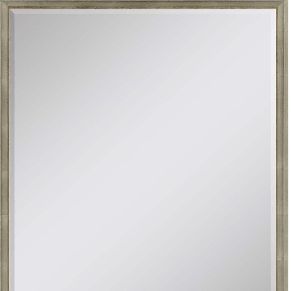 30" Silver Wood Accent Mirror — view 4