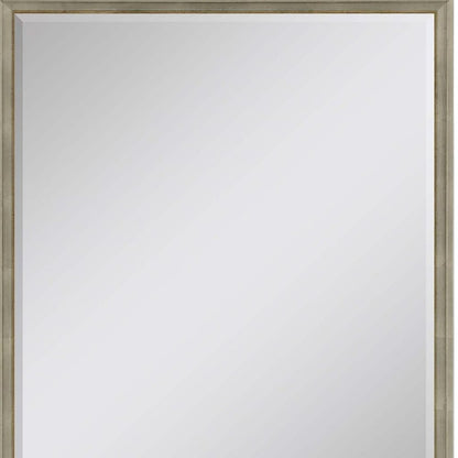 30" Silver Wood Accent Mirror