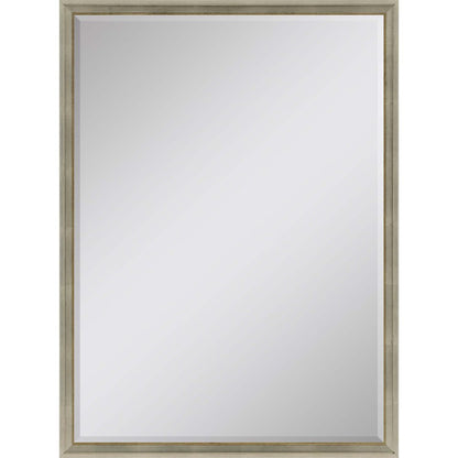 38" Silver Wood Accent Mirror