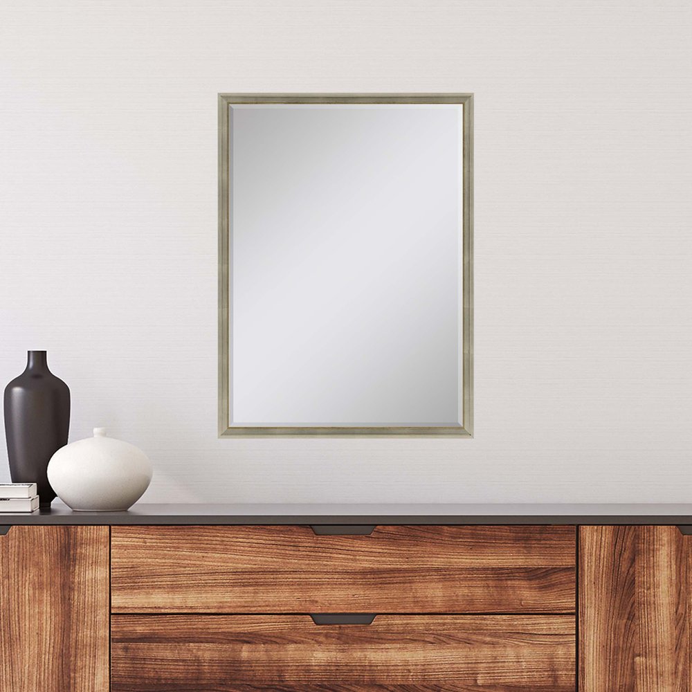 38" Silver Wood Accent Mirror — view 2