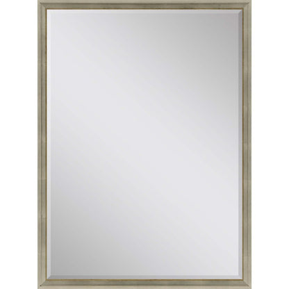 38" Silver Wood Accent Mirror