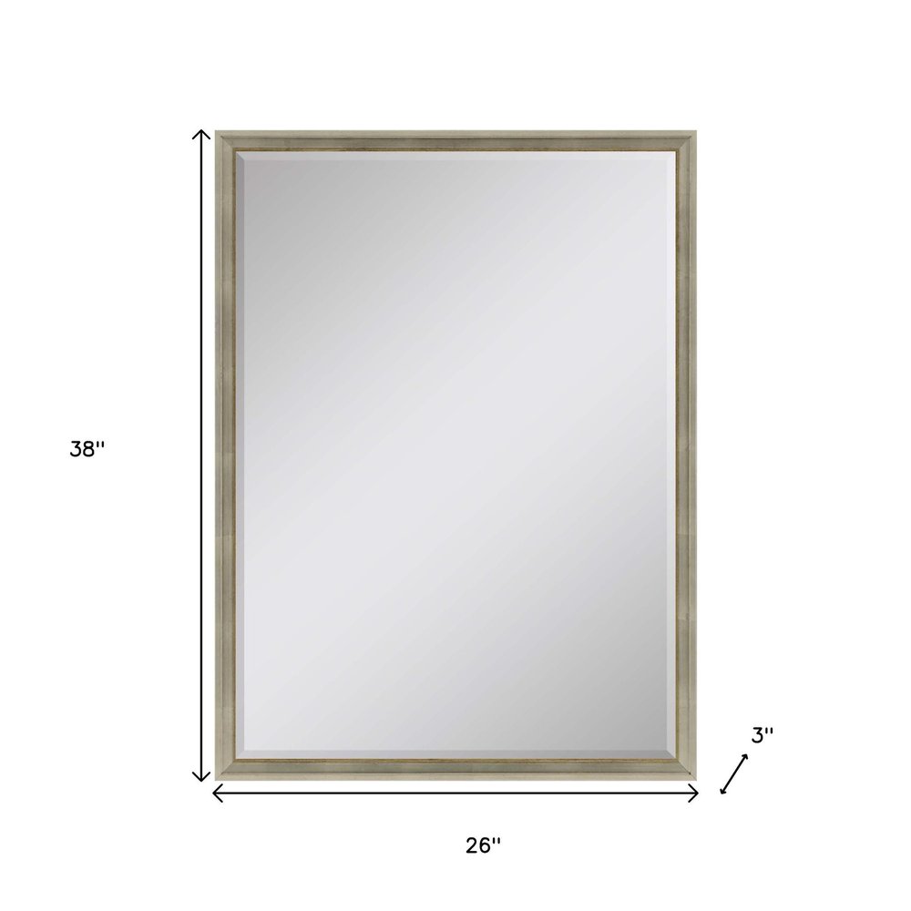 38" Silver Wood Accent Mirror — view 5