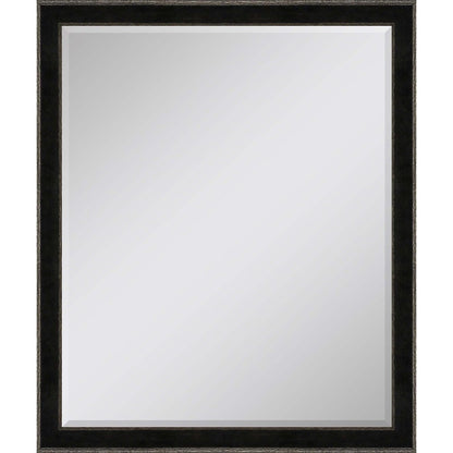 32" Dark Brown Wood Accent Mirror