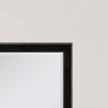 32" Dark Brown Wood Accent Mirror