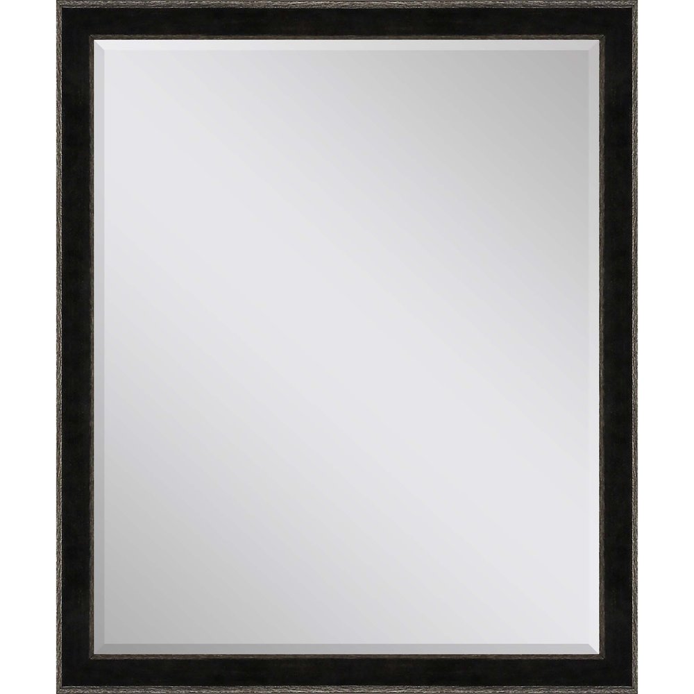 32" Dark Brown Wood Accent Mirror — view 4