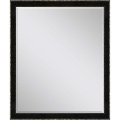 32" Dark Brown Wood Accent Mirror