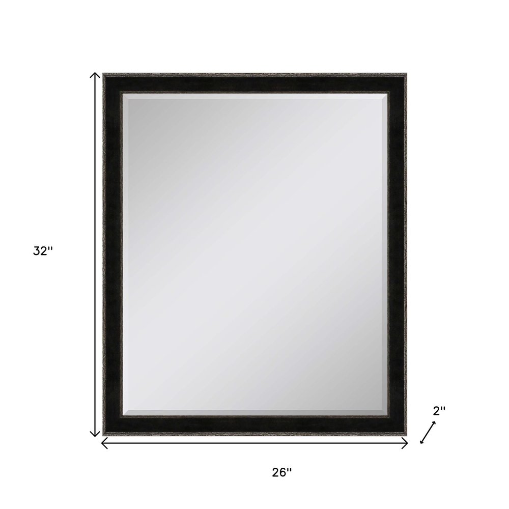 32" Dark Brown Wood Accent Mirror — view 5