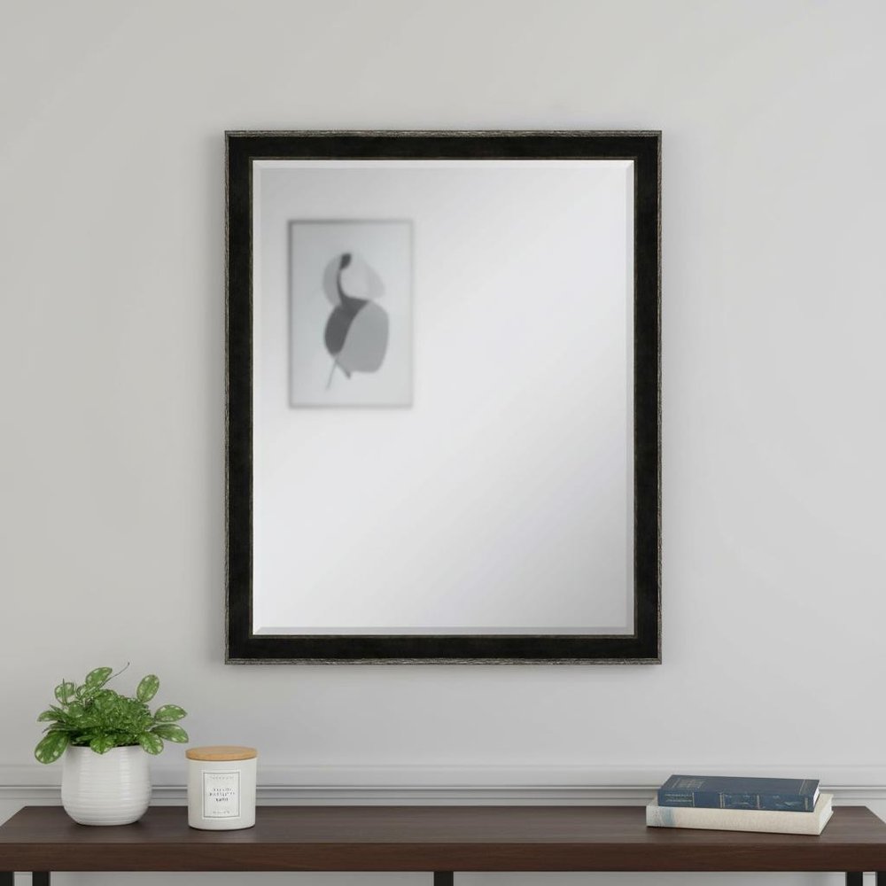 32" Dark Brown Wood Accent Mirror — view 6