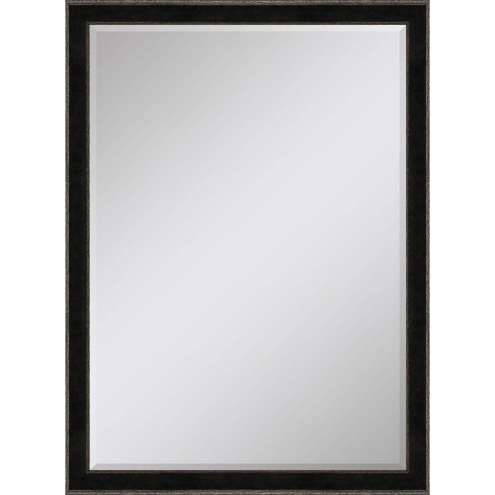 40" Dark Brown Solid Wood Framed Accent Mirror — view 1