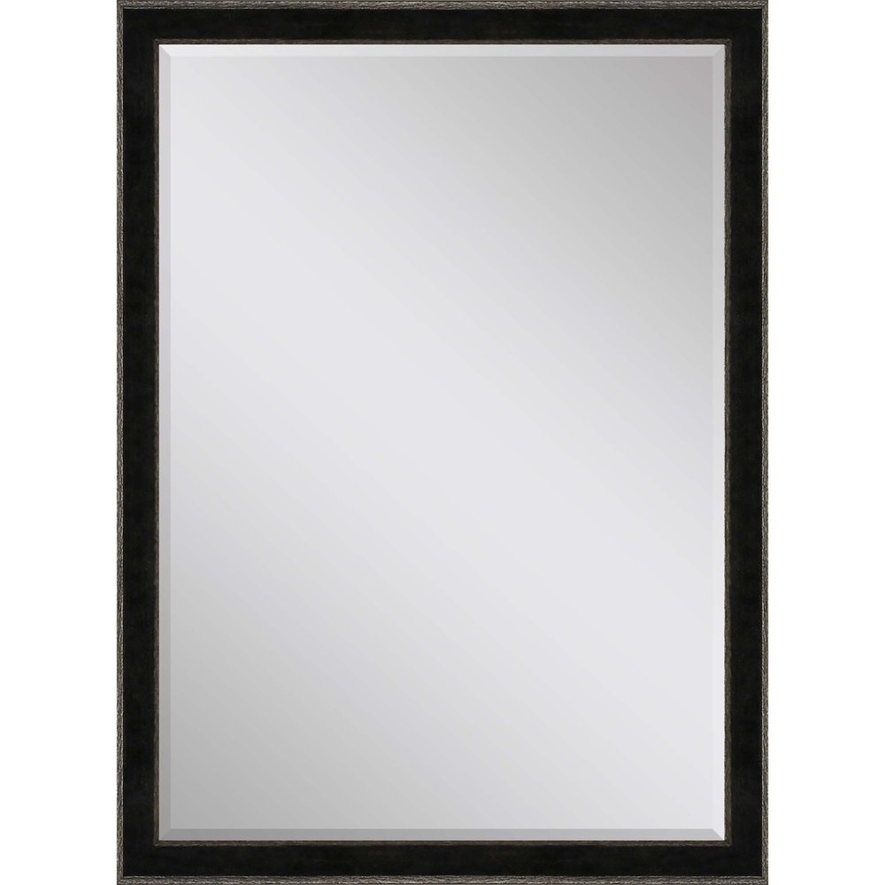 40" Dark Brown Solid Wood Framed Accent Mirror — view 4
