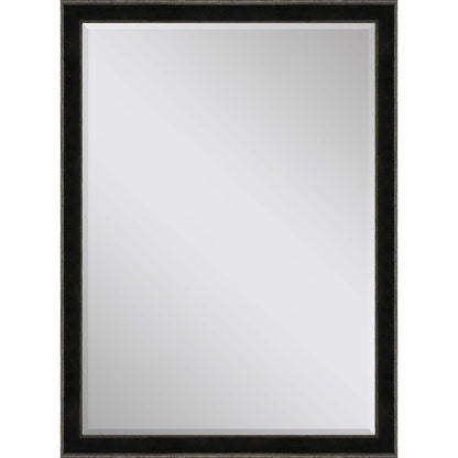40" Dark Brown Solid Wood Framed Accent Mirror