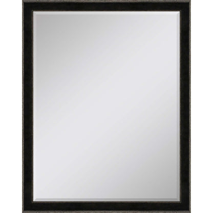 44" Dark Brown Wood Accent Mirror