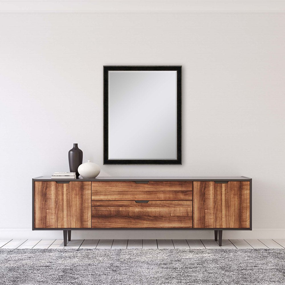 44" Dark Brown Wood Accent Mirror — view 2