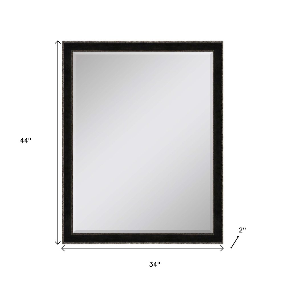 44" Dark Brown Wood Accent Mirror — view 5