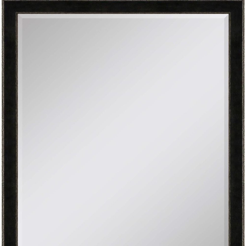 44" Dark Brown Wood Accent Mirror — view 4