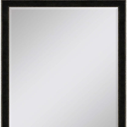 44" Dark Brown Wood Accent Mirror