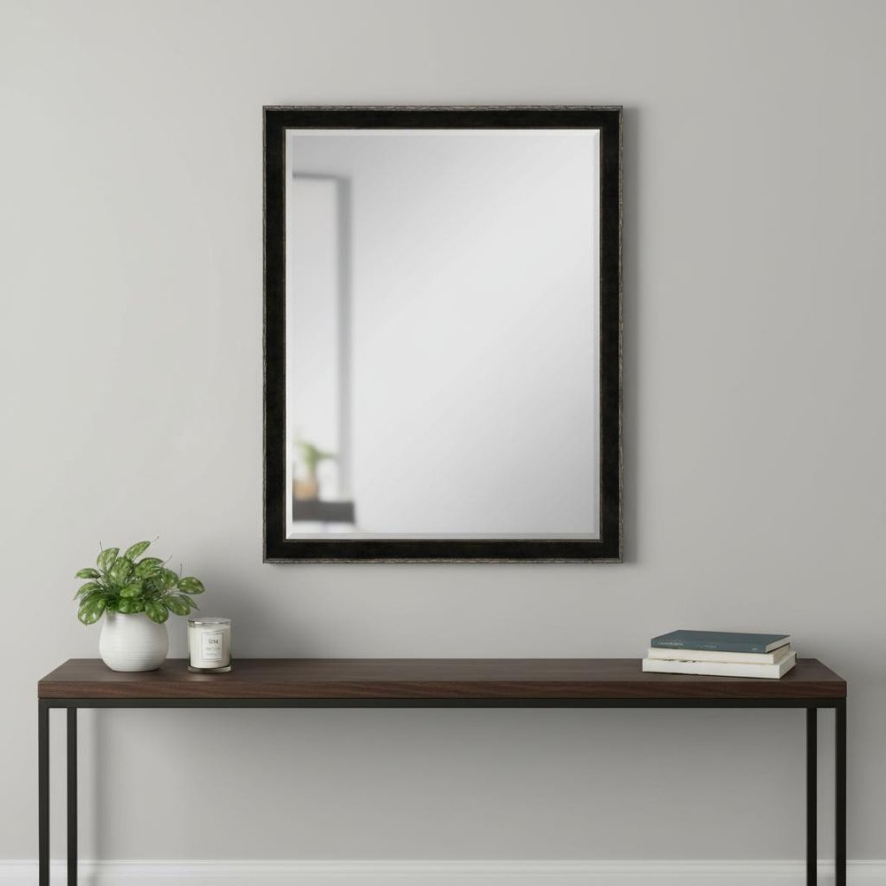 44" Dark Brown Wood Accent Mirror — view 6