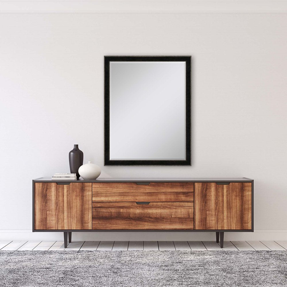 52" Dark Brown Wood Accent Mirror — view 2
