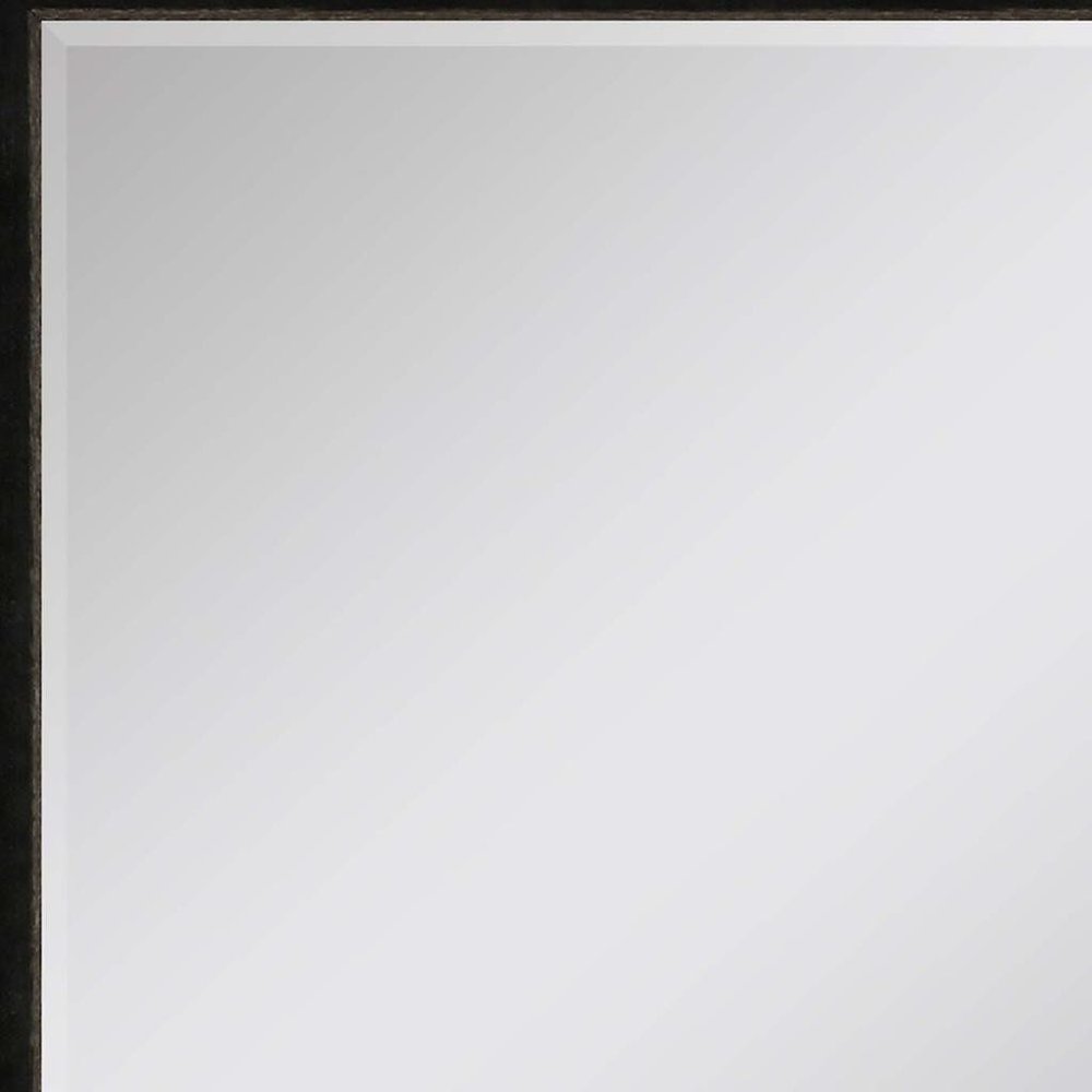 52" Dark Brown Wood Accent Mirror — view 4