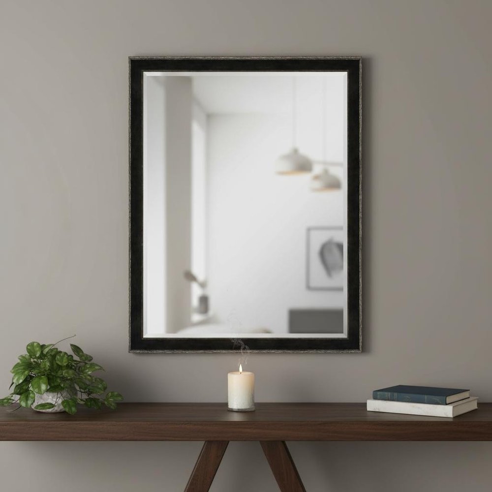 52" Dark Brown Wood Accent Mirror — view 7