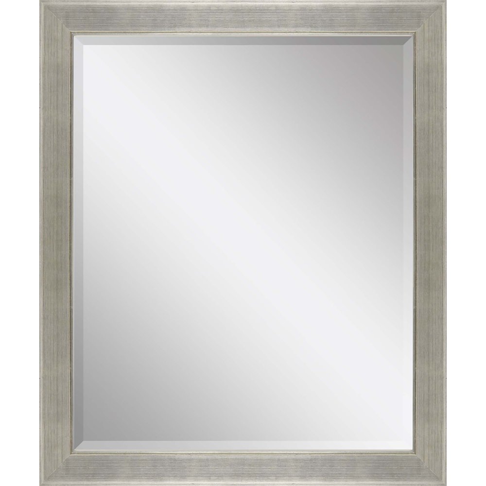 33" Silver Solid Wood Framed Accent Mirror — view 1