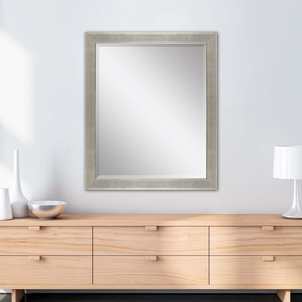 33" Silver Solid Wood Framed Accent Mirror — view 2