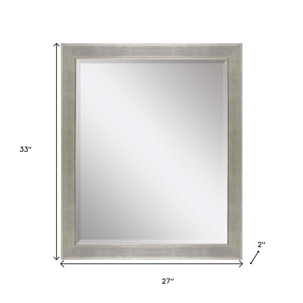 33" Silver Solid Wood Framed Accent Mirror — view 5