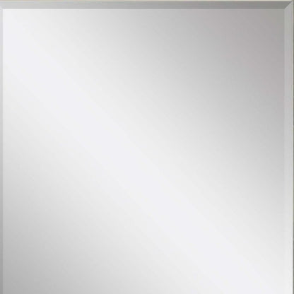 33" Silver Solid Wood Framed Accent Mirror