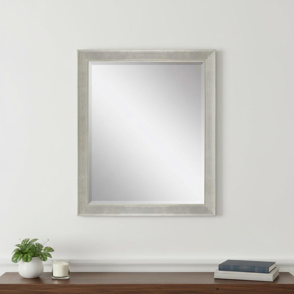 33" Silver Solid Wood Framed Accent Mirror — view 6
