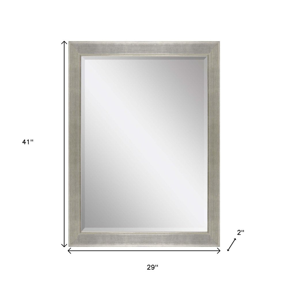 41" Silver Solid Wood Framed Accent Mirror — view 5