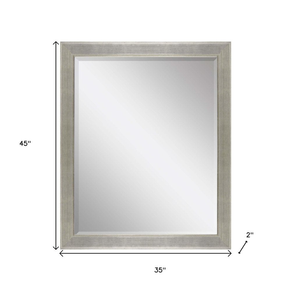 45" Silver Solid Wood Framed Accent Mirror — view 4