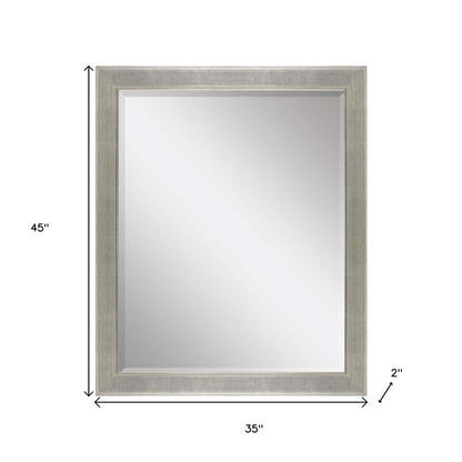 45" Silver Solid Wood Framed Accent Mirror