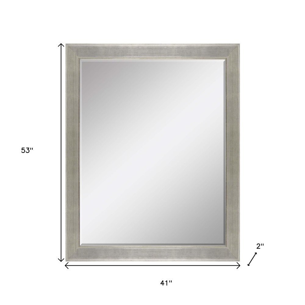 53" Silver Solid Wood Framed Accent Mirror — view 6